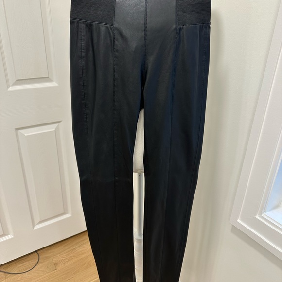Express Black Faux Leather Women's Straight Leg Pants - Picture 1 of 9